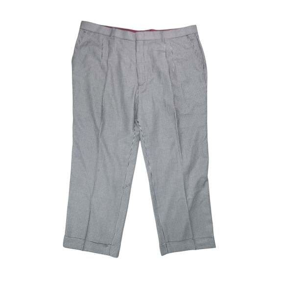 Pallini Men's Gray Houndstooth Pleated Dress Pants Size 47R - Picture 1 of 4